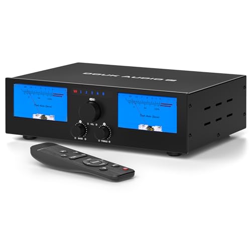 DoukAudio 600W 2/4-Kanal Verstärker: Lautsprecherwähler | Digitalverstärker für Eversolo DMP-A6 mit Symmetrische XLR-Cinch-Eingänge | Tonumgehung | VU-Meter | Fernbedienung...