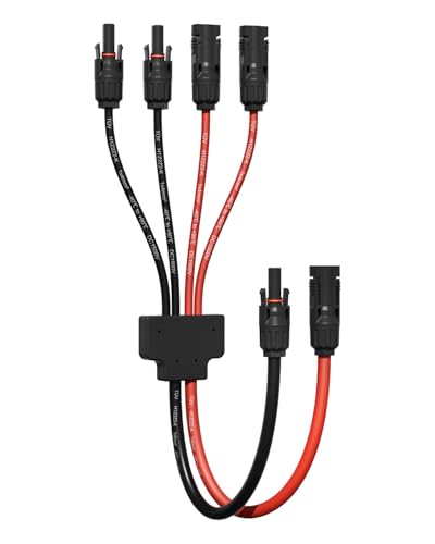 enernova Solarkabel Y-Verteiler 4mm-6mm Solar-Anschlusskabel IP68 Wasserdicht Solarkabel Verlängerung 30A DC1500V Solar-Panel-Steckverbinder Verlängerungskabel