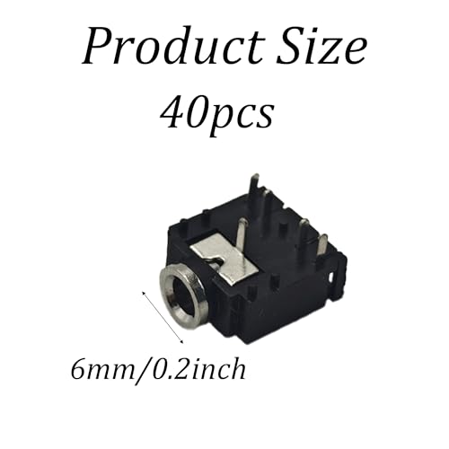 40 piezas conector hembra estéreo 3.5mm PJ-307 miniatura 2