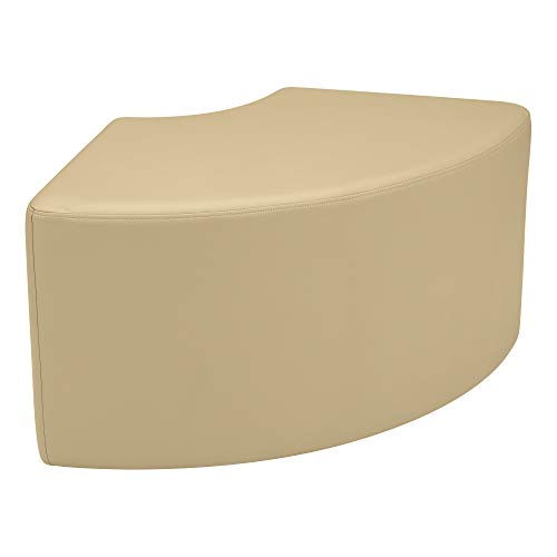Image of Sprogs 18 inch H Structured Quarter Round Stool -Flexible Modular Collaborative Soft Seating for Office, Home, Lounge and School Classrooms with Durable Frame & Set of 2 inch Casters Add-on -Sand