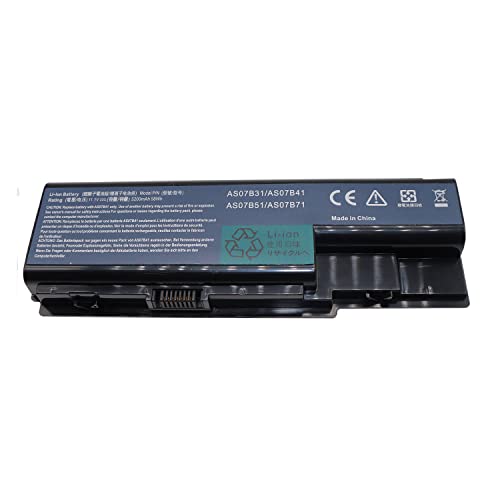 GOLEMON 11,1V 5200mAh 58Wh AS07B41 AS07B31 AS07B61 AS07B71 Batterie de Rechange du Acer Ordinateur Portable Compatible avec Acer Aspire 5230 / 5530 / 5730 / 5739 / 5930 / 6530 / 6930 Cover