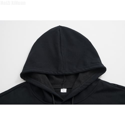 Men's Japanese Whale Graphic Hoodies Fashion Streetwear Hoodie Men Baggy Design Sweatshirt Black Pullover Mens4