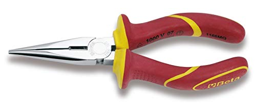 Amazon.com: Beta 1166 MQ 160 aislado 1000 V extra larga alicates de punta  de aguja, chapado en cromo : Herramientas y Mejoras del Hogar