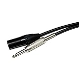 CANARE/カナレ XLRケーブル キャノンオス-モノラルフォン 3m 【ケーブル、コネクタカラーの選択が可能】 (ブラックコネクタ, 黒/BLACK)