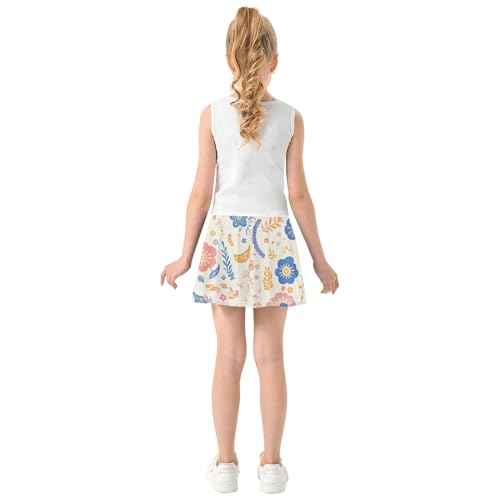 Girls Tennis Skirts with Built in Shorts Flowy Little Girl Skort Kids Cheer Skirt with Pockets4