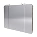 Produktbild FACKELMANN Milano Spiegelschrank mit LED-Beleuchtung  Alibertschrank 3-türig fürs Badezimmer (110 cm x 78 cm x 15,5 cm)  Badschrank mit Spiegelfläche in Holz braun