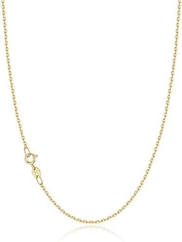 Amazon.com: Jewlpire Solid 18k Gold Over 925 Sterling Silver Chain Necklace for Women Girls 