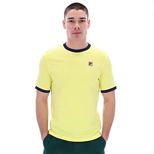 Image of Fila Vintage Marconi LM1836AT Essential Ringer Half Sleeve T-Shirt X-Large Yellow