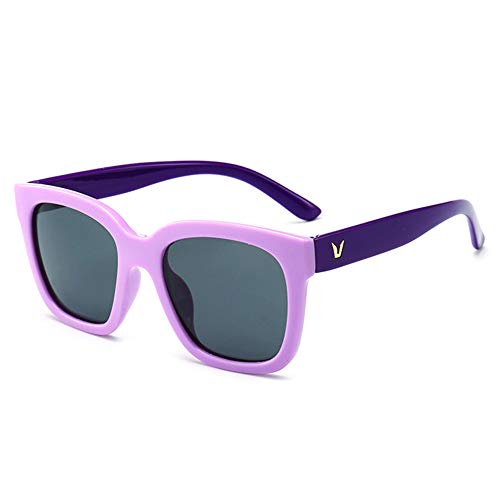 Óculos de sol em gel de sílica polarizada com formato quadrado UV400 elegante para crianças com arma