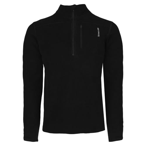 Hot Chillys Men's La Montaña Fleece Zip-T Base Layer Top | Heavyweight Active Fit Thermal Underwear Long Sleeve Shirt for Men