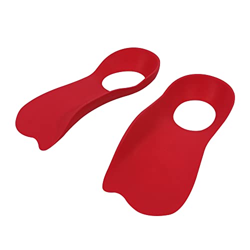 TIYEP 扁平足インソール ハーフインソール 矯正 扁平足アーチサポート 男女兼用 偏平足 防臭 疲労軽減 中敷き 立ち仕事 (レッド-L, 10)