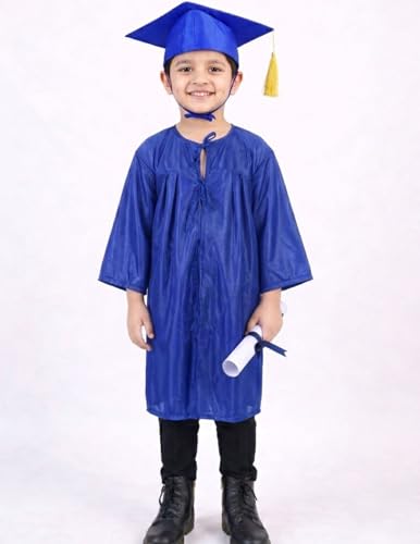 Image of BookMyCostume Blue Graduate Convocation Graduation Day Gown Kids & Adults Fancy Dress Costume 4-5 years