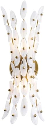 Metropolitan N3402-870 Sorra 21.5" High 2-Light Wall Sconce - Painted Legacy Brass with White Swirl Glass