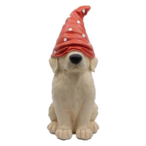 Golden Retriever Gnome - Outdoor Dog Statues for Gardens or