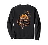 Elegant Electric Gold Rose & Intricate Artwork Design Sweatshirt
