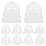 DOITOOL 10 Stück Transparente Pflanzenkuppeln aus Kunststoff mit Hoher Lichtdurchlässigkeit und Feuchteregelung für Keimschutz und Gartenpflanzen