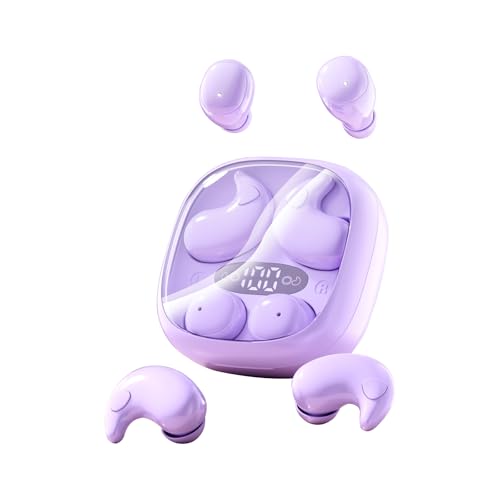 2 Paar Mini Unsichtbare Kopfhörer Kabellos Bluetooth für Kleine Ohren Schlafkopfhörer Seitenschläfer in Ear Schlaf Sleep Headphones Earbuds Schnurlose Kopfhörer Bluetooth Earphones zum Schlafen