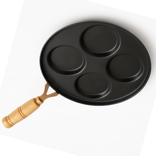 Image of Iron Uttapam Pan 23 cm with Wooden Handle, 4 Cavity