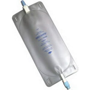 URO-Safe Vinyl Leg Bag with Thumb Clamp, Large 32 fl oz.