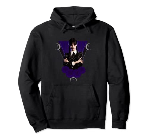 Miércoles Serie Miércoles Dalias y lunas negras Sudadera con Capucha
