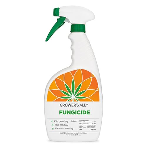Grower's Ally Fungicide for Plants - Food-Grade Formula for Powdery Mildew, Mold & Fungal Disease -...