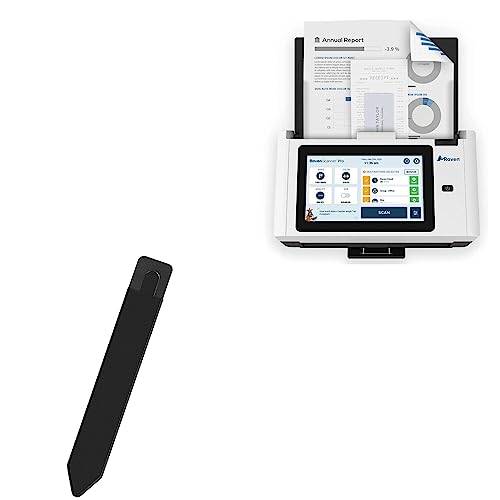 BoxWave Stylus Pouch Compatible with Raven Pro Document Scanner (8 in) - Stylus PortaPouch, Pen Stylii Holder Carrier Portable Self-Adhesive - Jet Black
