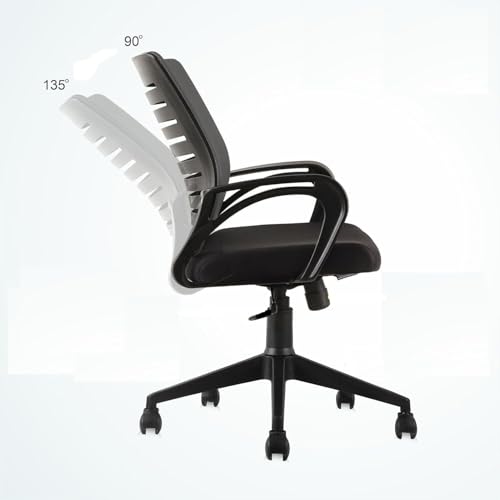 Image of Ergonomic Office Chair with Adjustable Lumbar Support, Breathable Mesh Back, 360 Swivel, Height Adjustable, Reclining Seat - Comfortable and Stylish Desk Chair for Home & Office, 45cm Height