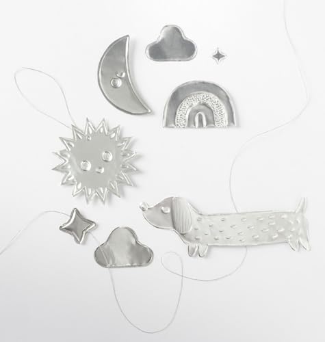 folia 522 - DIY Alu-Prägefolie, Silber, 3 Blatt, 70µ, ca. 18,5 x 29,7 cm, Hartmetallfolie extra strong