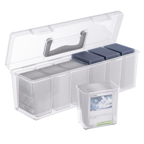 Yotakala ストレージボックス ポケモカード ケース 900+枚 ストレージボックス トレカ トップローダー 収納 カードボックス トレカケース トレーディングカードケース カードケース トップローダーケース 大容量 トレカ 透明 tcg収納可能 ポケカ/遊戯王/デュエマ/各種カードゲーム対応 (1)