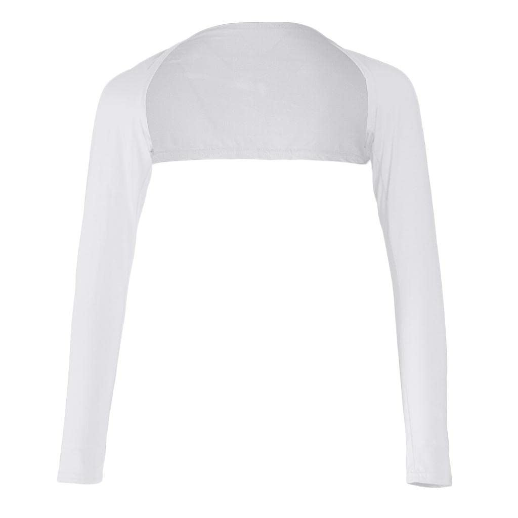 Elegant One-piece Long Sleeve Arm Cover Shrug Bolero Hijab Muslim White-image-44