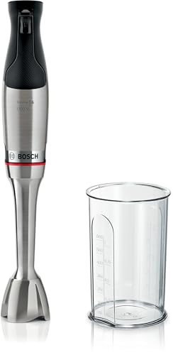 Bosch Stabmixer ErgoMaster Serie 6, einhändig bedienbar, 4 Edelstahlklingen, verschleißfreie...