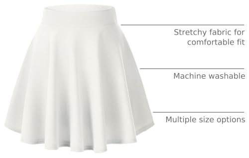 Image of Urban CoCo Women's Basic Versatile Stretchy Flared Casual Mini Skater Skirt