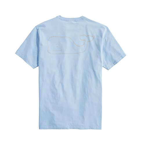 vineyard vines Men's Short-Sleeve Vintage Whale Pocket T-Shirt, Jake Blue, X-Large