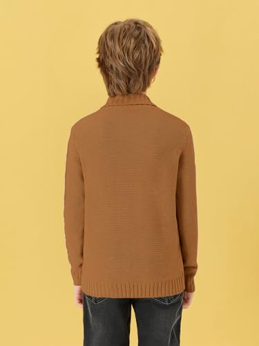PASLTER Boys Girls Pullover Sweater Shawl Collar Cable Knit Fall Winter Sweaters4