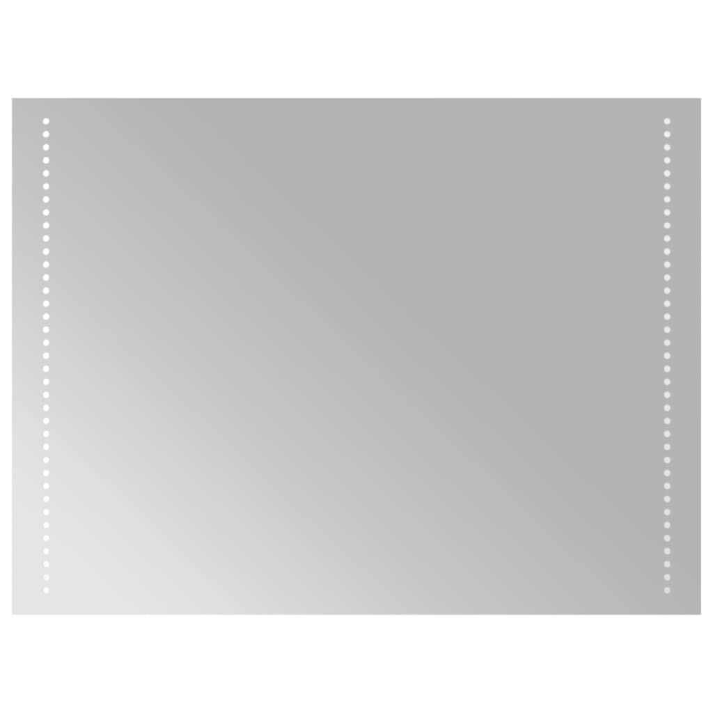 KGHFDVB LED Bathroom Mirror 60x80 cm, IP65 Waterproof Vanity Mirror with Light, USB Interface for Convenient Use, Easy Wall Mount Hooks Included