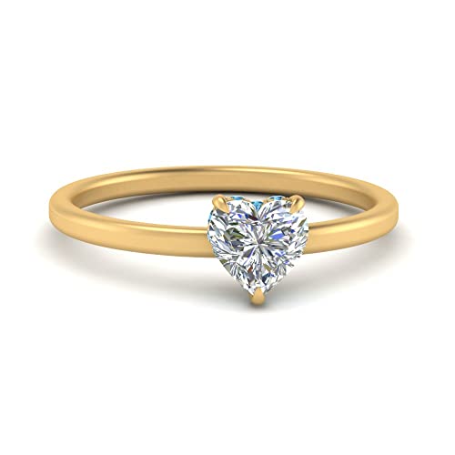 Bague halo caché or jaune ajustable du 47 au 70 pour fiançailles
