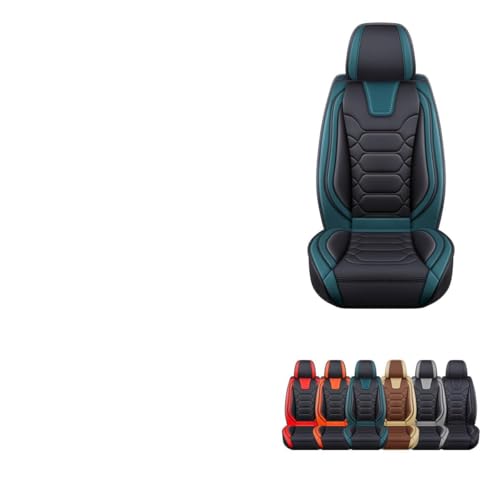 OASIS AUTO Car Seat Covers Premium Waterproof Faux Leather Cushion Universal Accessories Fit SUV Truck Sedan Automotive Vehicle Auto Interior Protector Full Set (OD-004 Teal Blue)