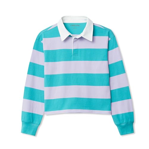 Lands' End Girls Long Sleeve Stripe Rugby Shirt