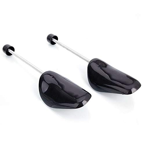 YIWANFUMEN 10 Pairs Plastic Shoe Tree Stretcher Shaper for Men Adjustable Length Shoes Spring Holder Shaper Support (Black)