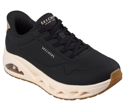 Skechers ���f�B�[�X Uno Step-Glide on Air �n���Y�t���[ �X���b�|�� �X�j�[�J�[, �u���b�N, 22.5 cm