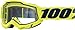 100% ACCURI 2 ENDURO MOTO ゴーグル フルオ/イエロー - クリアレンズ。