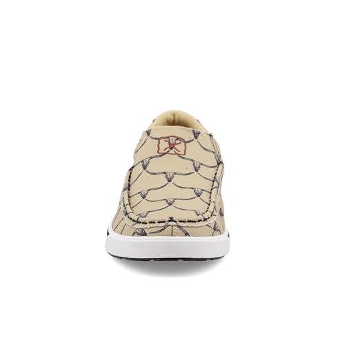 Image of Twisted X Women's Women's Steerhead Skull Print Slip-On Casual Shoe Moc Toe - WCA0057 8 1 /2 M US