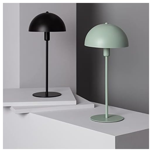 LEDKIA LIGHTING Lámpara de Mesa Aluminio Madow Ø200x380 mm Verde Celadón E14 Casquillo Fino Aluminio Decoración Salón, Habitación, Dormitorio