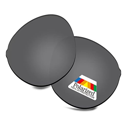 Bwake Lentes de reposição para óculos de sol Oakley Spindrift OO9474 - preto escuro polarizado