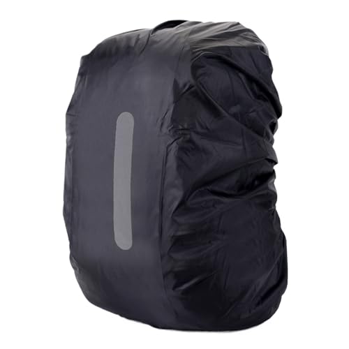 JTJIYN Reflective Waterproof Backpack Rain Cover Outdoor Sport Cycling Night Safety Light Raincover Case Bag for Hiking Camping for Hiking, Camping, Traveling(Black 65-75L)