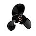 Quicksilver Black Diamond Bravo Two Propeller Black Finsih, 17.50