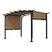 SUNA OUTDOOR Pergola 12 x 9 Ft Patio Gazebo, Outdoor Patio Sun Shelter Canopy Steel Frame Pergola Retractable Canopy Shade for Backyard, Beige
