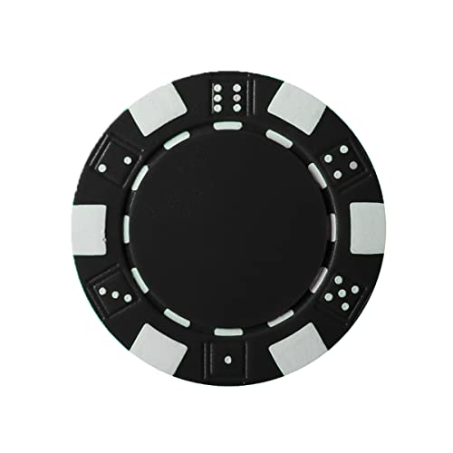 Trademark Games Poker Chips – 50-Piece Set of 11.5-Gram Blackjack Chips with Dice Design – 39mm – Made of Composite Resin for Texas Holdem (Black) - Thumbnail 6