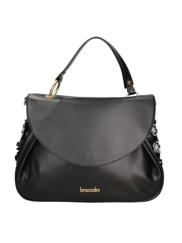 40x30x13 cm Braccialini Borsa a Mano Elegante Pelle Gialla 40x30x13 Design Moderno