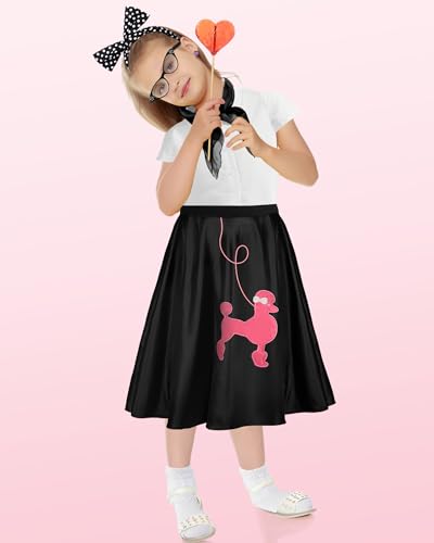 Disfraz infantil falda poodle años 50 con accesorios miniatura 4